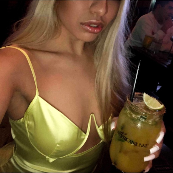 Tequila Lime Satin Underwire Dress - Picture 3 of 3